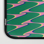 Retro Wavy Geometric Pink Green Zigzag Abstract Pattern Laptop Sleeve Gallery Image 3
