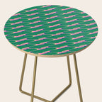 Retro Wavy Geometric Pink Green Zigzag Abstract Pattern Side Table Gallery Image 2