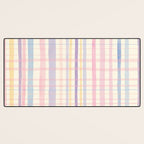 Pastel Watercolor Plaid Soft Gingham Check Pattern Desk Mat Gallery Image 3