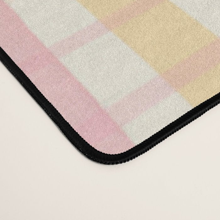 Pastel Watercolor Plaid Soft Gingham Check Pattern Desk Mat Gallery Image 4