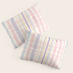 Pastel Watercolor Plaid Soft Gingham Check Pattern Pillow Sham Gallery Image 3