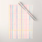 Pastel Watercolor Plaid Soft Gingham Check Pattern Wrapping Paper Gallery Image 1