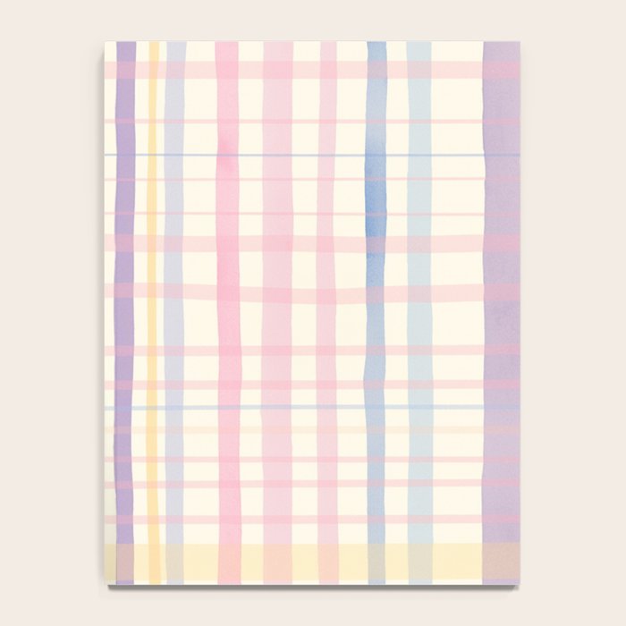Pastel Watercolor Plaid Soft Gingham Check Pattern Notebook Gallery Image 4