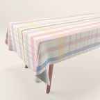 Pastel Watercolor Plaid Soft Gingham Check Pattern Tablecloth Gallery Image 1