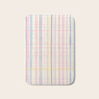 Pastel Watercolor Plaid Soft Gingham Check Pattern Bath Mat Gallery Image 1