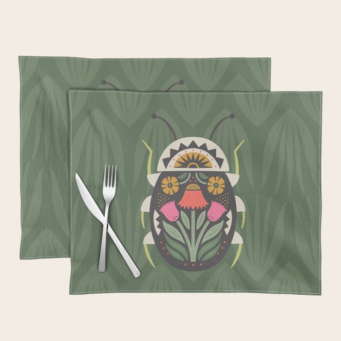 Folk Art Beetle Placemat Gallery Image 1