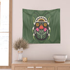 Folk Art Beetle Wall Tapestry Gallery Image 2
