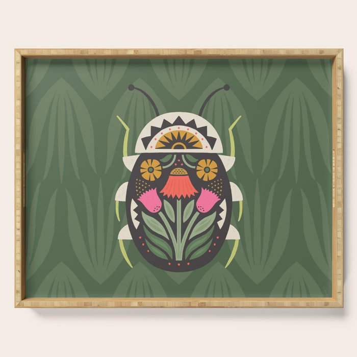 Folk Art Beetle Serving Tray Gallery Image 1
