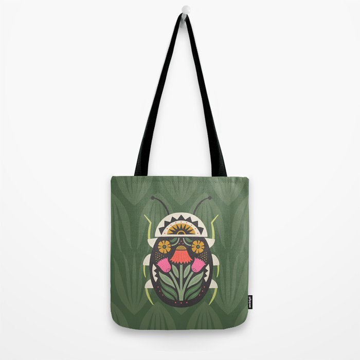 Folk Art Beetle Tote Bag Gallery Image 2