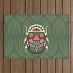 Folk Art Beetle Outdoor Rug Gallery Image 1