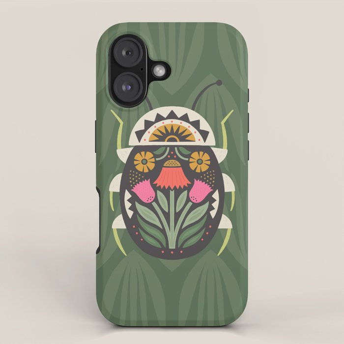 Folk Art Beetle Iphone Case