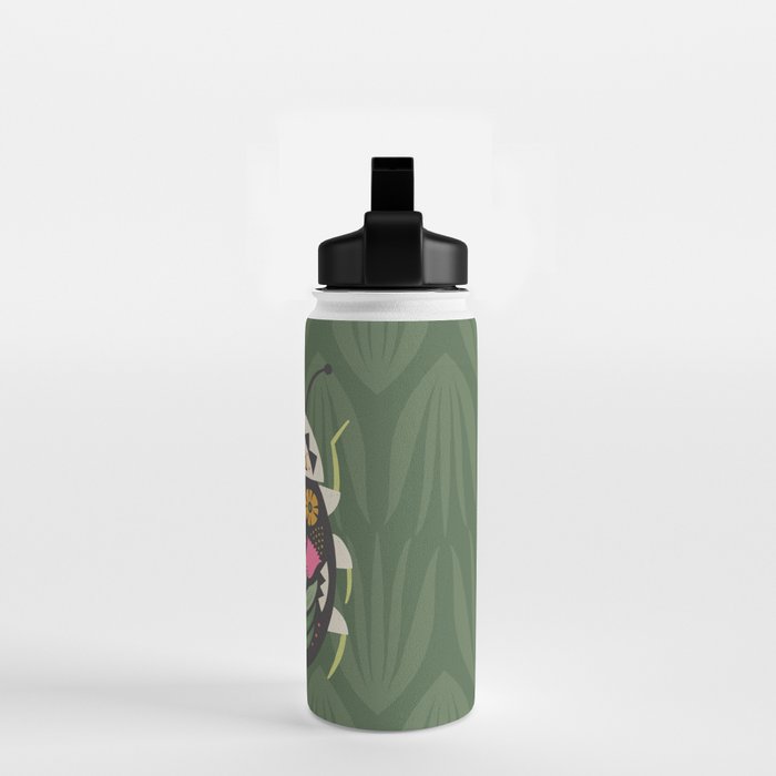 Folk Art Beetle Water Bottle Gallery Image 2