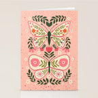  Folk Butterflies -Peach Stationery Card Gallery Image 2