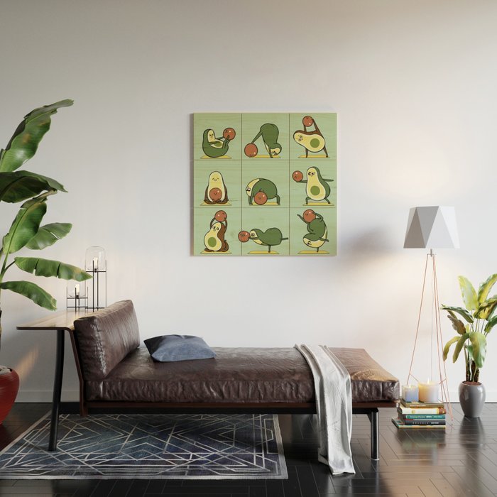 Avocado Yoga With The Seed Wood Wall Art Gallery Image 2