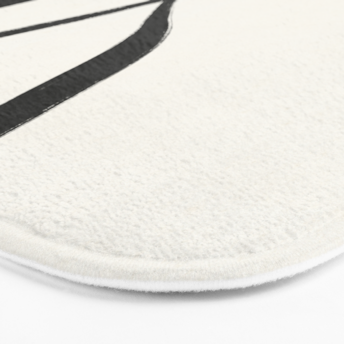 Minimal Line Leaves #2 Bath Mat Gallery Image 3