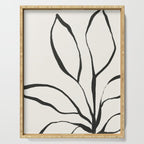 Minimal Line Leaves #2 Serving Tray Gallery Image 1
