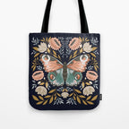 William Morris Butterfly - Midnight Garden Tote Bag Gallery Image 1