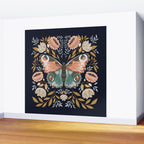 William Morris Butterfly - Midnight Garden Wall Mural Gallery Image 2