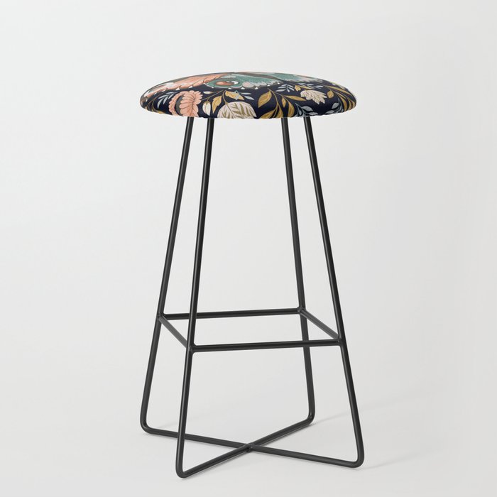 William Morris Butterfly - Midnight Garden Stool Gallery Image 1