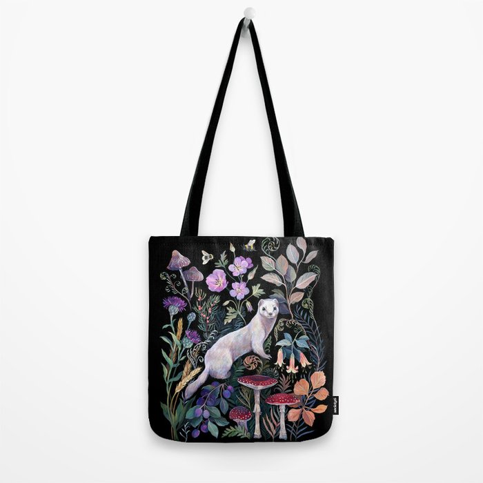 White Ermine Tote Bag Gallery Image 2