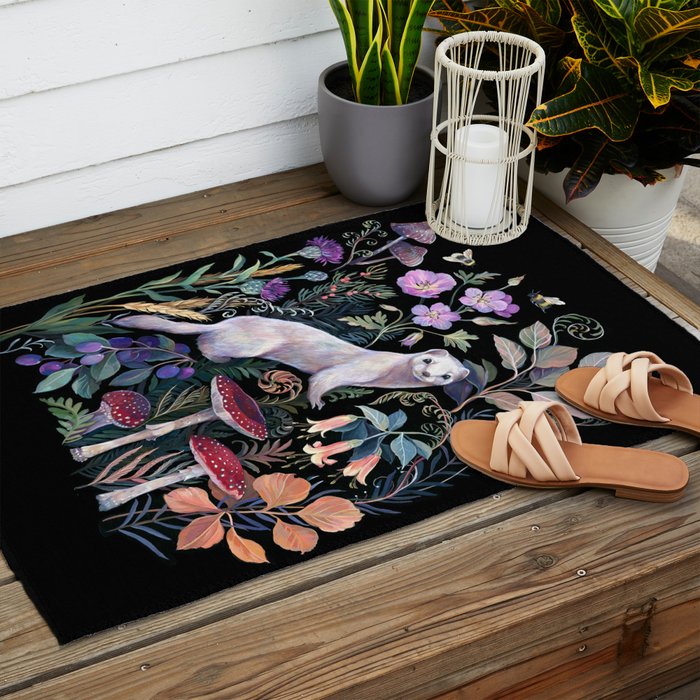 White Ermine Outdoor Rug Gallery Image 2