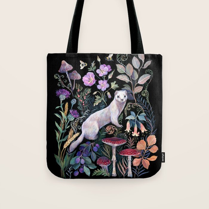White Ermine Tote Bag Gallery Image 1