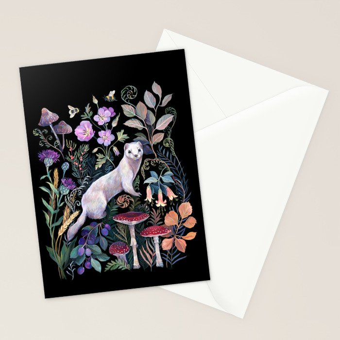 White Ermine Stationery Card Gallery Image 2
