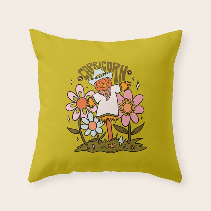 Capricorn Scarecrow Throw Pillow Gallery Image 1