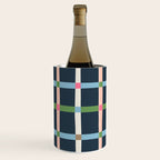 Windowpane Plaid Multicolor on Dark Blue Wine Chiller Gallery Image 1