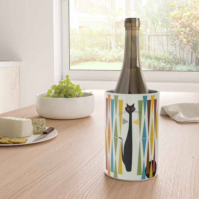 Mid-Century Modern Art Cat 2 Wine Chiller Gallery Image 4