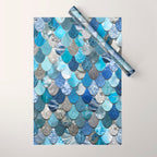 Mermaid Ocean Blue Pattern Wrapping Paper Gallery Image 1