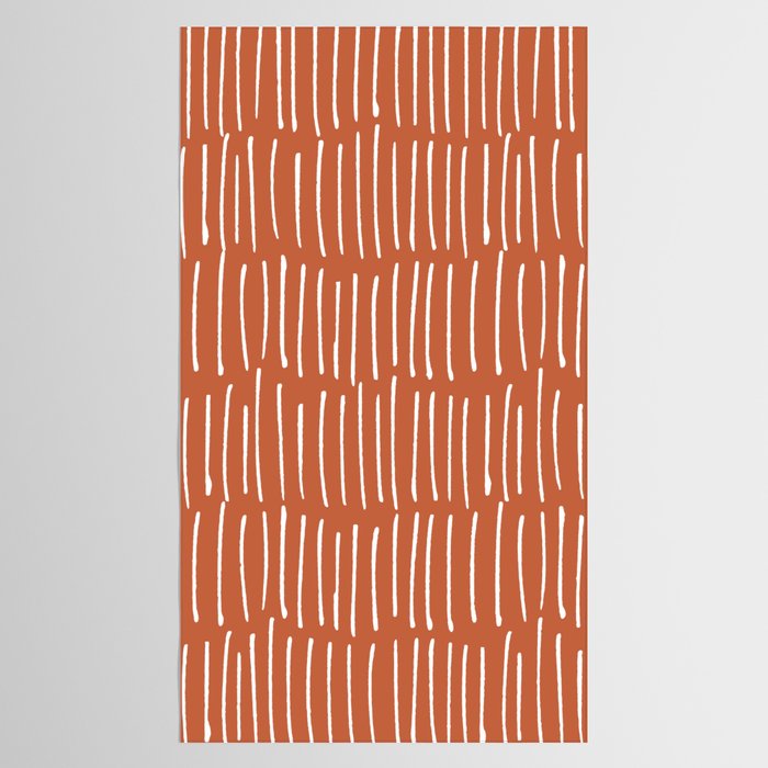Boho Wall Art, Colour Prints, Terracotta, Line Art Tablecloth Gallery Image 2