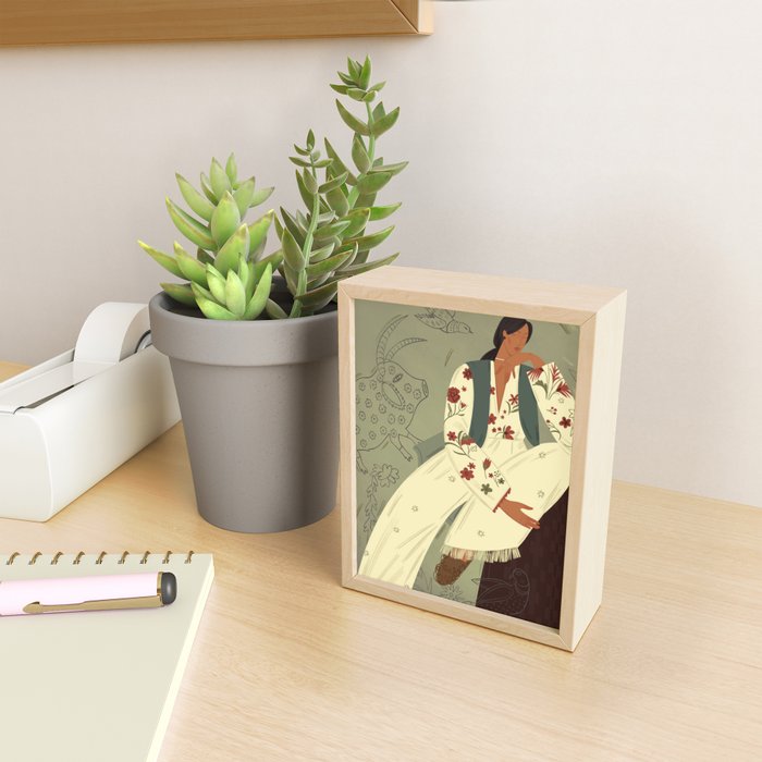 portrait of a woman in a flying costume with fantastic beasts Mini Art Print Gallery Image 2