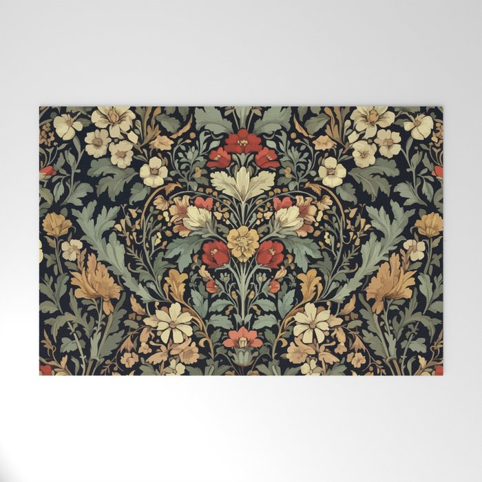 Floralia Vintage Bloom Welcome Mat Gallery Image 1