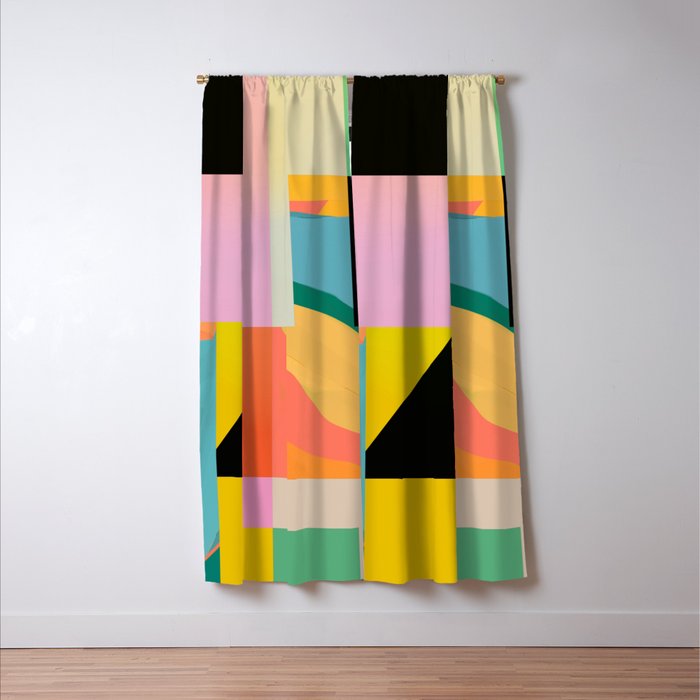 Modern Abstraction 9 Window Curtain Gallery Image 3