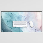 Beachy Pastel Flowing Ombre Abstract Desk Mat Gallery Image 1