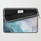 Beachy Pastel Flowing Ombre Abstract Laptop Sleeve Gallery Image 2