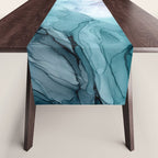 Beachy Pastel Flowing Ombre Abstract Table Runner Gallery Image 1