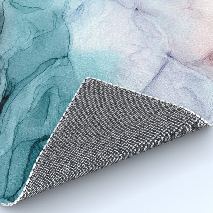 Beachy Pastel Flowing Ombre Abstract Rug Gallery Image 4