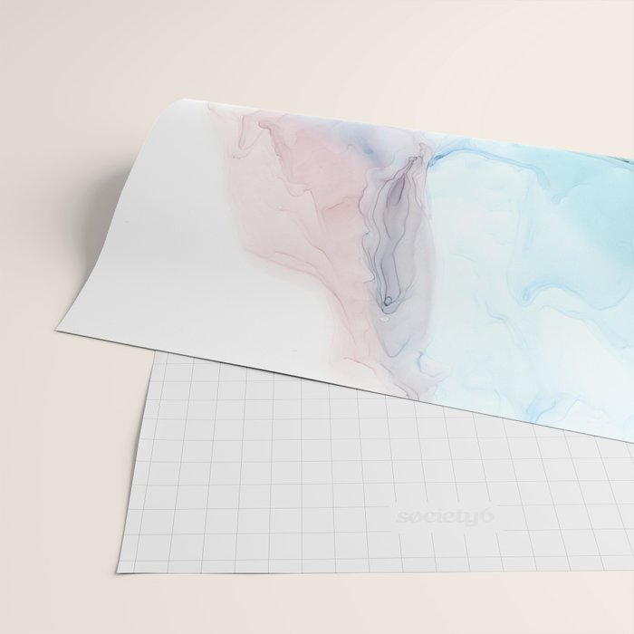 Beachy Pastel Flowing Ombre Abstract Wrapping Paper Gallery Image 2