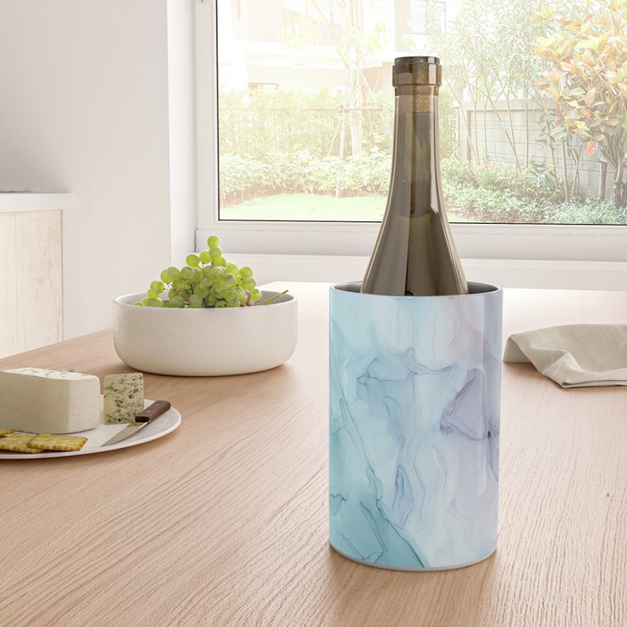 Beachy Pastel Flowing Ombre Abstract Wine Chiller Gallery Image 4