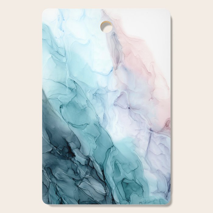 Beachy Pastel Flowing Ombre Abstract Cutting Board Gallery Image 1