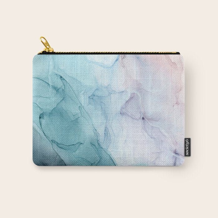 Beachy Pastel Flowing Ombre Abstract Carry All Pouch Gallery Image 1