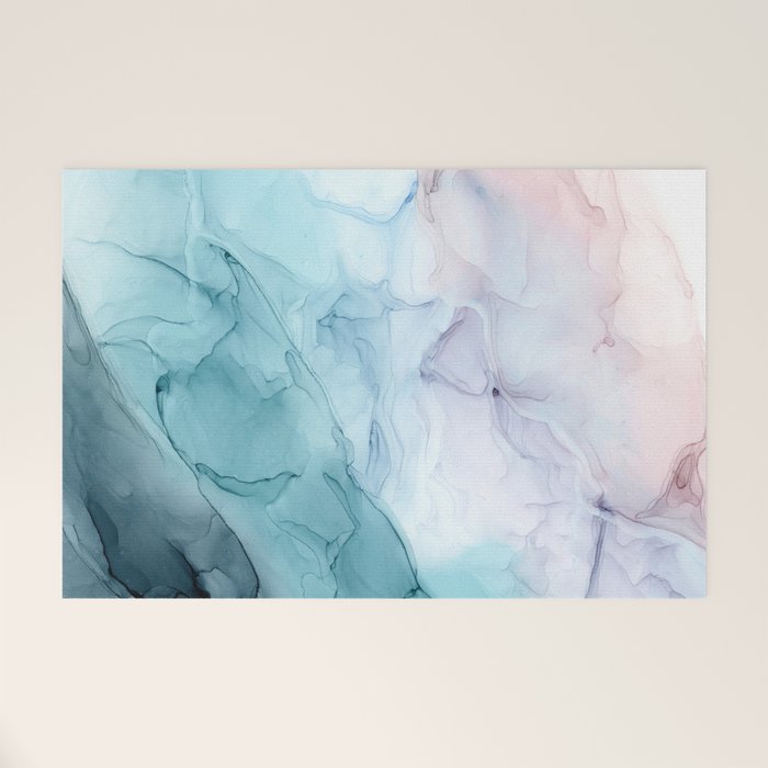 Beachy Pastel Flowing Ombre Abstract Welcome Mat Gallery Image 1