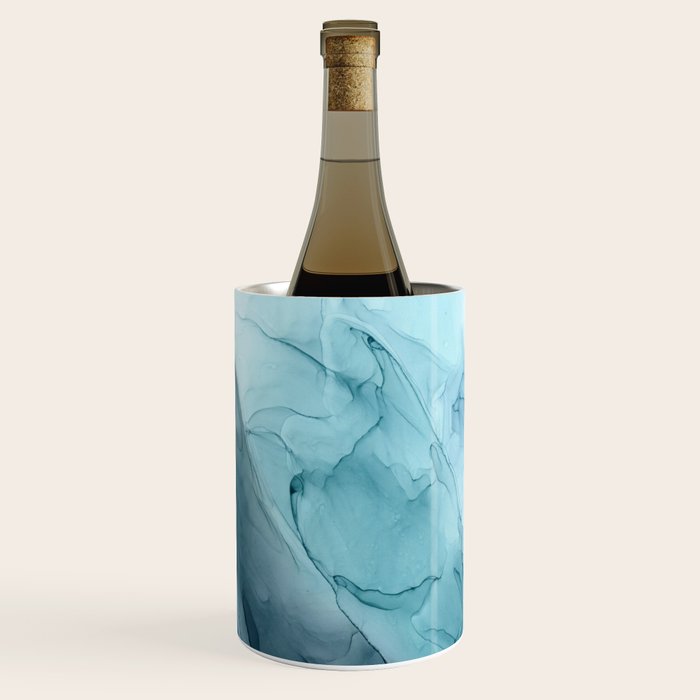 Beachy Pastel Flowing Ombre Abstract Wine Chiller Gallery Image 2