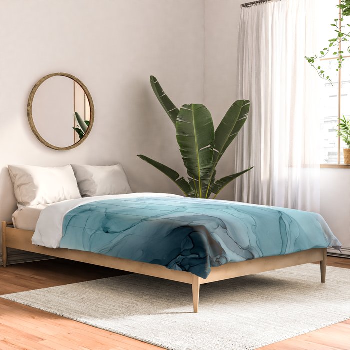 Beachy Pastel Flowing Ombre Abstract Comforter Gallery Image 2