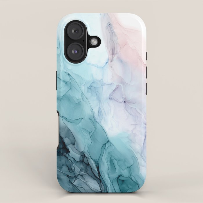 Beachy Pastel Flowing Ombre Abstract iPhone Case