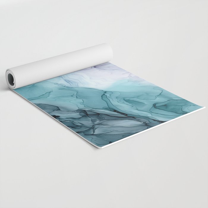 Beachy Pastel Flowing Ombre Abstract Yoga Mat Gallery Image 2