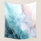 Beachy Pastel Flowing Ombre Abstract Wall Tapestry Gallery Image 4