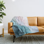 Beachy Pastel Flowing Ombre Abstract Throw Blanket Gallery Image 1